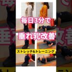 毎日3分で垂れ乳改善/バストアップ#バストアップ効果 #育乳 #トレーニング #胸筋トレ #胸トレ
