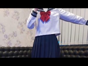 ②43才セーラー服で美淑女エクササイズ🎀ウエスト痩せ♥バストアップ♥ラズベリー💓TRICERATOPS