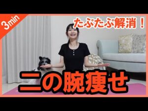 【3分】二の腕痩せに即効筋トレ！背中痩せバストアップ効果も！ぷにぷにの二の腕を引き締める超簡単トレーニング。