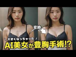 最新技術の無駄づかい😆AI美女の画像をバストアップさせる方法！