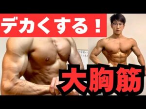 【初心者必見！】胸トレ4種目の解説！大胸筋をバランス良く大きくする筋トレ方法。