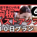 【胸板バスト】30日で理想の胸板・バストアップを狙いにいく(20秒8セット)　１ヶ月で激変！ちゃんとやればマジで変わる！【６日目】