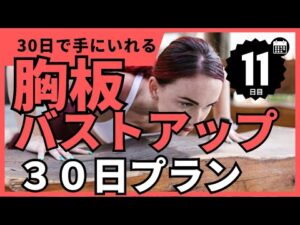 【胸板バスト】30日で理想の胸板・バストアップを狙いにいく(20秒8セット)　１ヶ月で激変！ちゃんとやればマジで変わる！【１１日目】