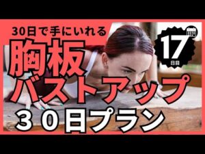 【胸板バスト】30日で理想の胸板・バストアップを狙いにいく(20秒8セット)　１ヶ月で激変！ちゃんとやればマジで変わる！【17日目】