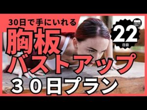 【胸板バスト】30日で理想の胸板・バストアップを狙いにいく(20秒8セット)　１ヶ月で激変！ちゃんとやればマジで変わる！【22日目】