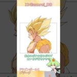 【ドラゴンボールZ】ゴジータSSをバストアップ、横顔で描いてみた【イラストメイキング】　#shorts  #ドラゴンボールz  #dragonball