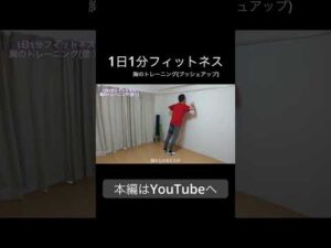 バストアップしたいけど！腕立て伏せが出来ない！これなら出来る！カベ活用プッシュアップ！[1日1分フィットネス]ダイエット編！@sin-healthsupport ＃スキマ時間＃おうち運動
