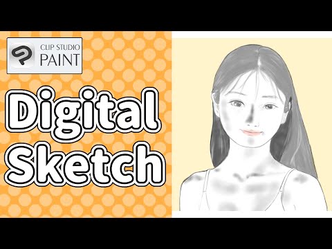 【デジタルスケッチ】バストアップ構図の女性私なりの描き方の紹介