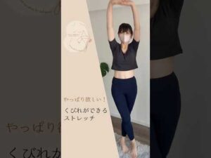 やっぱり欲しい！くびれができるストレッチ！ #バストアップ #ストレッチ #3分トレーニング #初心者 #筋トレ #簡単 #宅トレ女子 #姿勢改善 #エクササイズ #引き締め