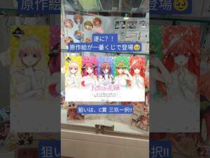 大好きな原作絵シリーズ！あの三玖がバストアップアクリルボードで登場した？！狙いはC賞！#shorts #五等分の花嫁 #一番くじ #一番くじオンライン