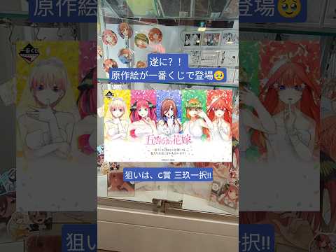大好きな原作絵シリーズ！あの三玖がバストアップアクリルボードで登場した？！狙いはC賞！#shorts #五等分の花嫁 #一番くじ #一番くじオンライン