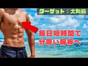 男らし身体をれに入れろ！大胸筋トレーニング