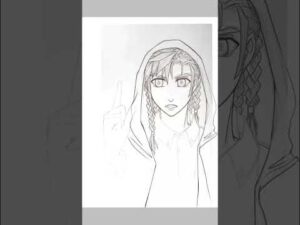 バストアップ#線画#アイビスペイント #うちの子